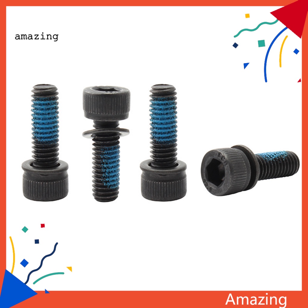 Set 4 Ốc Vít Thép Cho Đĩa Phanh Xe Đạp M6