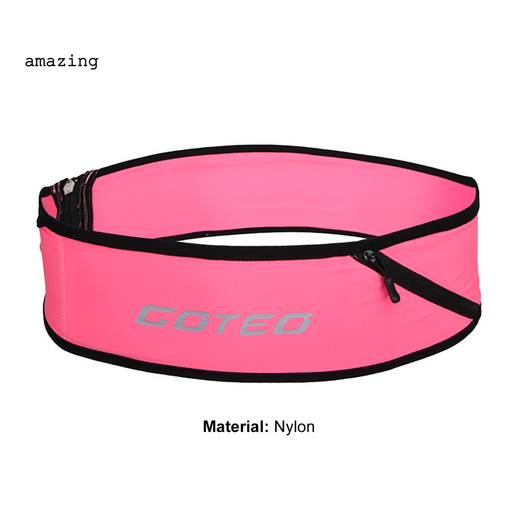 Túi Đeo Hông Co Giãn Màu Trơn Đa Năng Có Khóa Kéo Màu Sắc Thời Trang