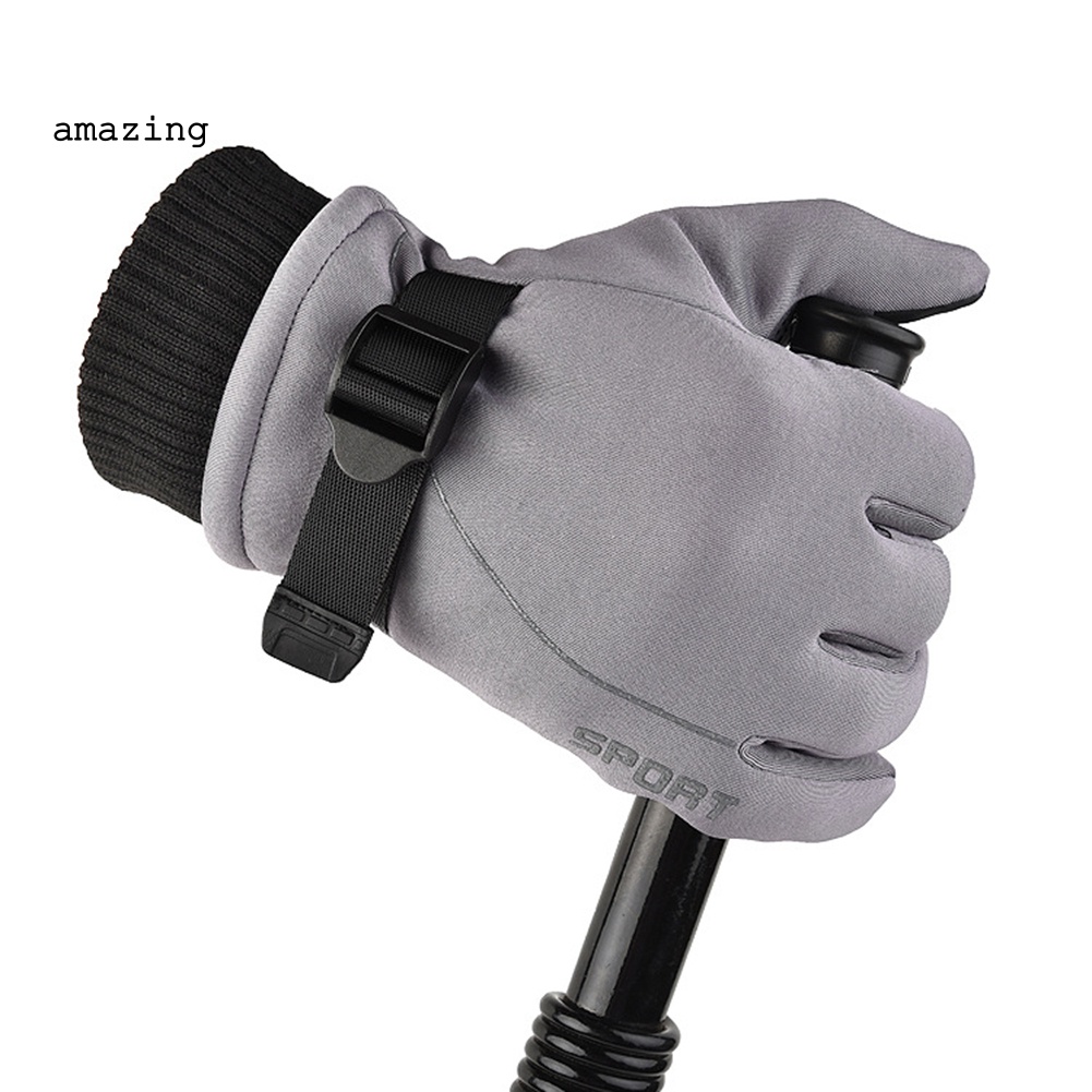 Găng Tay Thể Thao Bằng Nhung Chống Nước Chống Trượt Giữ Ấm Cho Nam Nữ