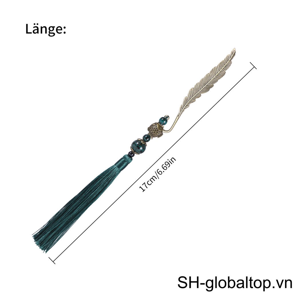 Thẻ Đánh Dấu Trang Sách Tua Rua Dài Phong Cách Trung Hoa Cổ Điển