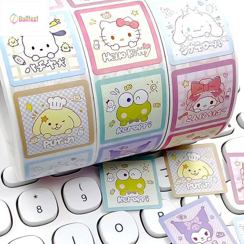 💜Cuộn 200 Hình Dán Sanrio Dễ Thương DIY Trang Trí Dán
