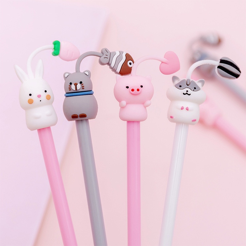 1 Bút Gel Hình Chuột Hamster / Heo Sáng Tạo