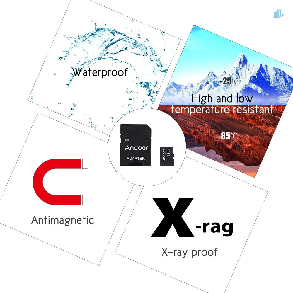 ANDOER Thẻ Nhớ TF 10 Dung Lượng 32GB Cho MáY ẢNh / Xe Hơi