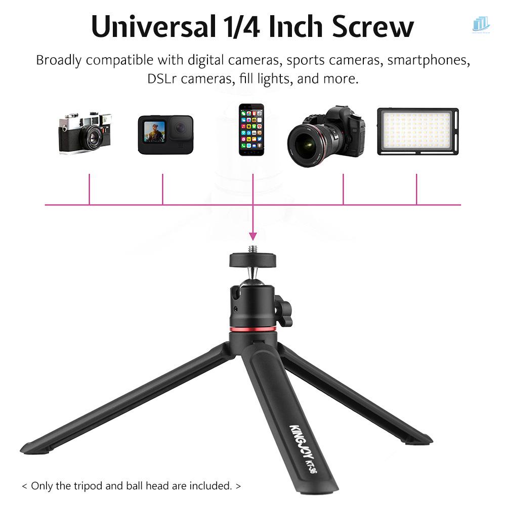 Giá Đỡ Ba Chân Mini Xoay 360 Độ Dành Cho smartwatchinone KINGJOY KT-36° Đầu Bi Xoay Kèm Ốc Vít 1 / 4 Inch Chuyên Dụng Cho Điện Thoại Thông Minh / Máy Ảnh