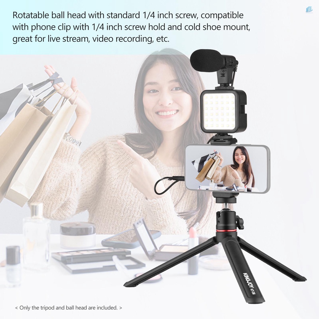 Giá Đỡ Ba Chân Mini Xoay 360 Độ Dành Cho smartwatchinone KINGJOY KT-36° Đầu Bi Xoay Kèm Ốc Vít 1 / 4 Inch Chuyên Dụng Cho Điện Thoại Thông Minh / Máy Ảnh