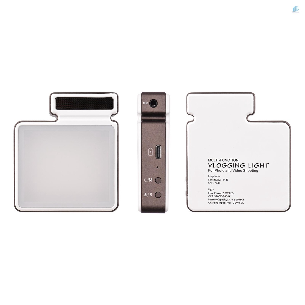 Micro Điện Thoại Thông Minhwatchinone 2 Trong 1 Có Đèn LED Và Cáp Âm Thanh 3200K-5600K Với Lỗ Cắm 1 / 4 3.5mm TRS to TRRS Cho Sma