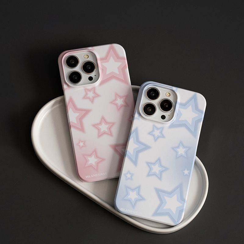 Ốp Điện Thoại Cứng Họa Tiết Ngôi Sao Màu Gradient Cho Iphone 13 78 1211Max 14pro