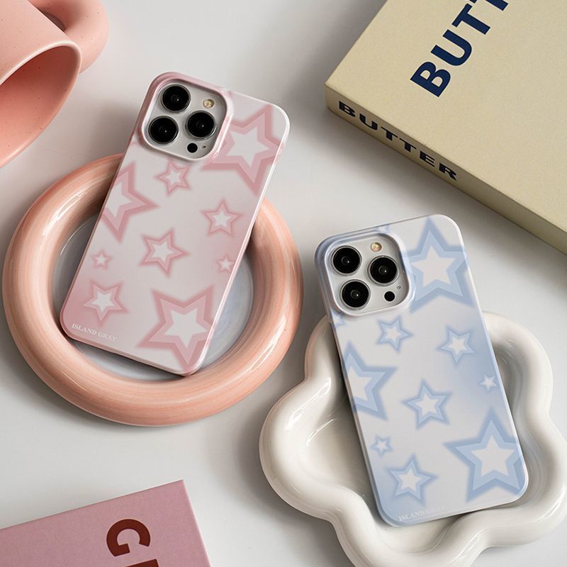Ốp Điện Thoại Cứng Họa Tiết Ngôi Sao Màu Gradient Cho Iphone 13 78 1211Max 14pro