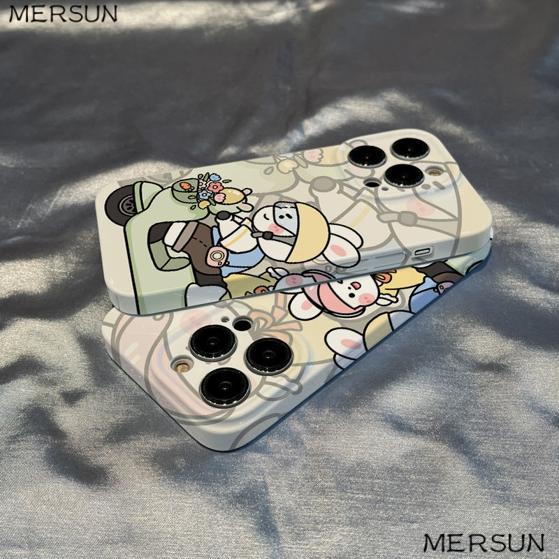 Miếng Dán Bảo Vệ Màn Hình Họa Tiết Thỏ Đáng Yêu Cho Iphone 8 7 12Xrxs111413Ốp Điện Thoại Họa Tiết Xe Mô Tô SKT2 Cho Apple promax / plus / SKT2