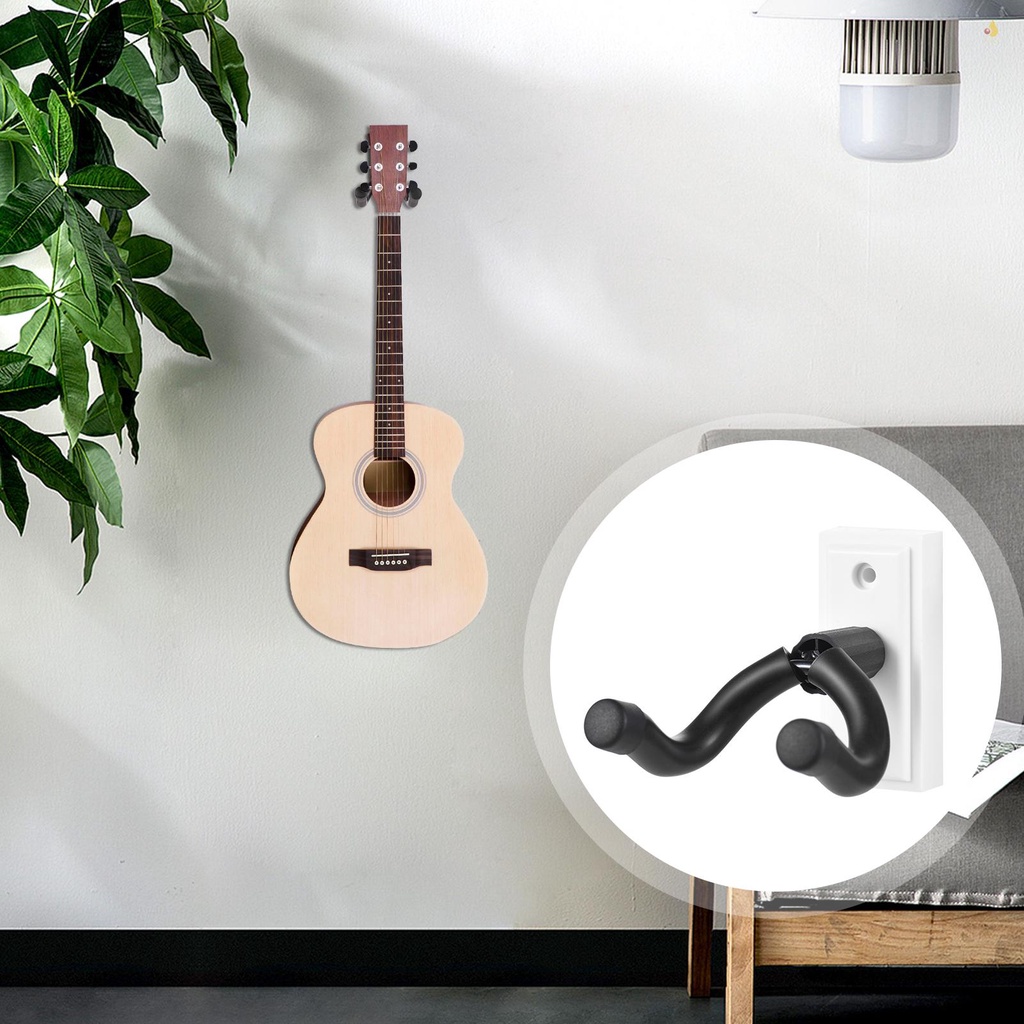 Giá Đỡ Đàn Guitar Gắn Tường Bằng Kim Loại Màu Đen Chắc Chắn Đa Năng Tiện Dụng
