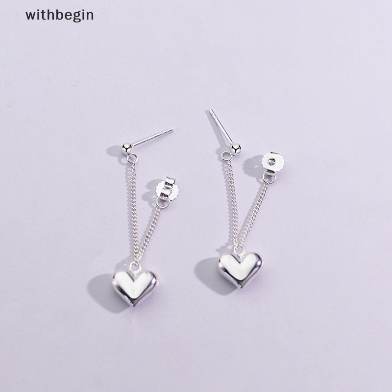 Bông Tai Mạ Bạc Hình Trái Tim Phối Tua Rua Phong Cách Cổ Điển Thời Trang Chống Dị Ứng Cho Nữ