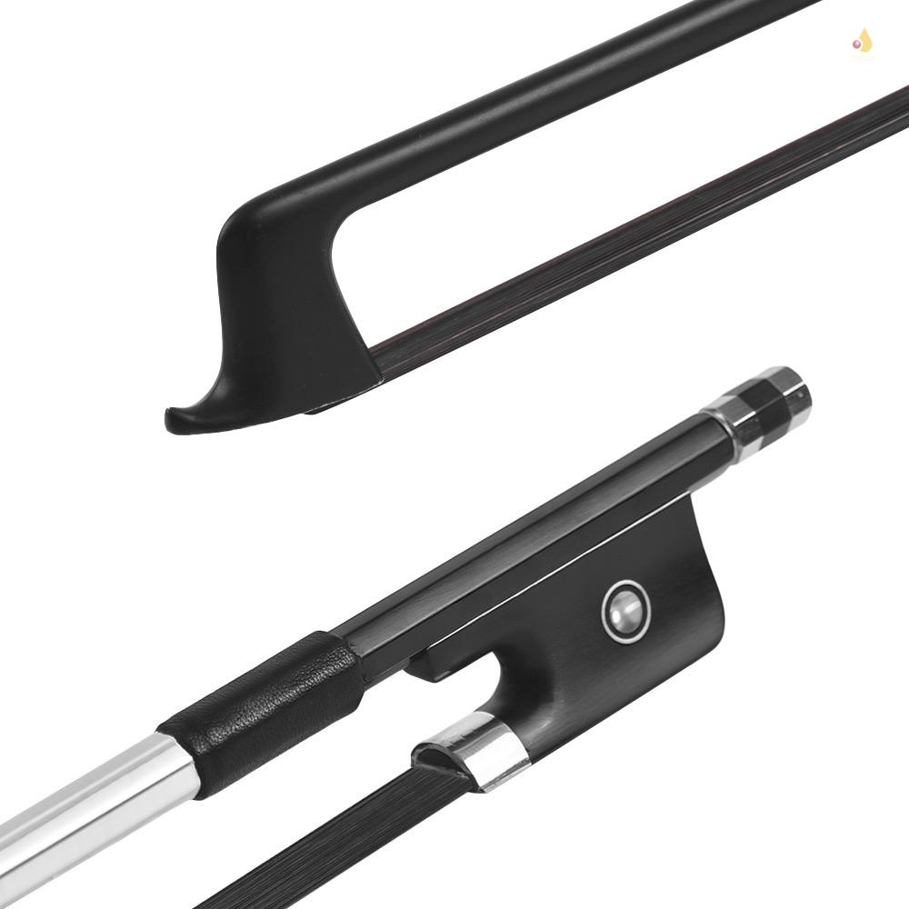 Gậy Đàn Violin 4 / 4 Bằng Sợi Carbon Lông Ngựa Đen Hình Tròn Cân Bằng Tốt