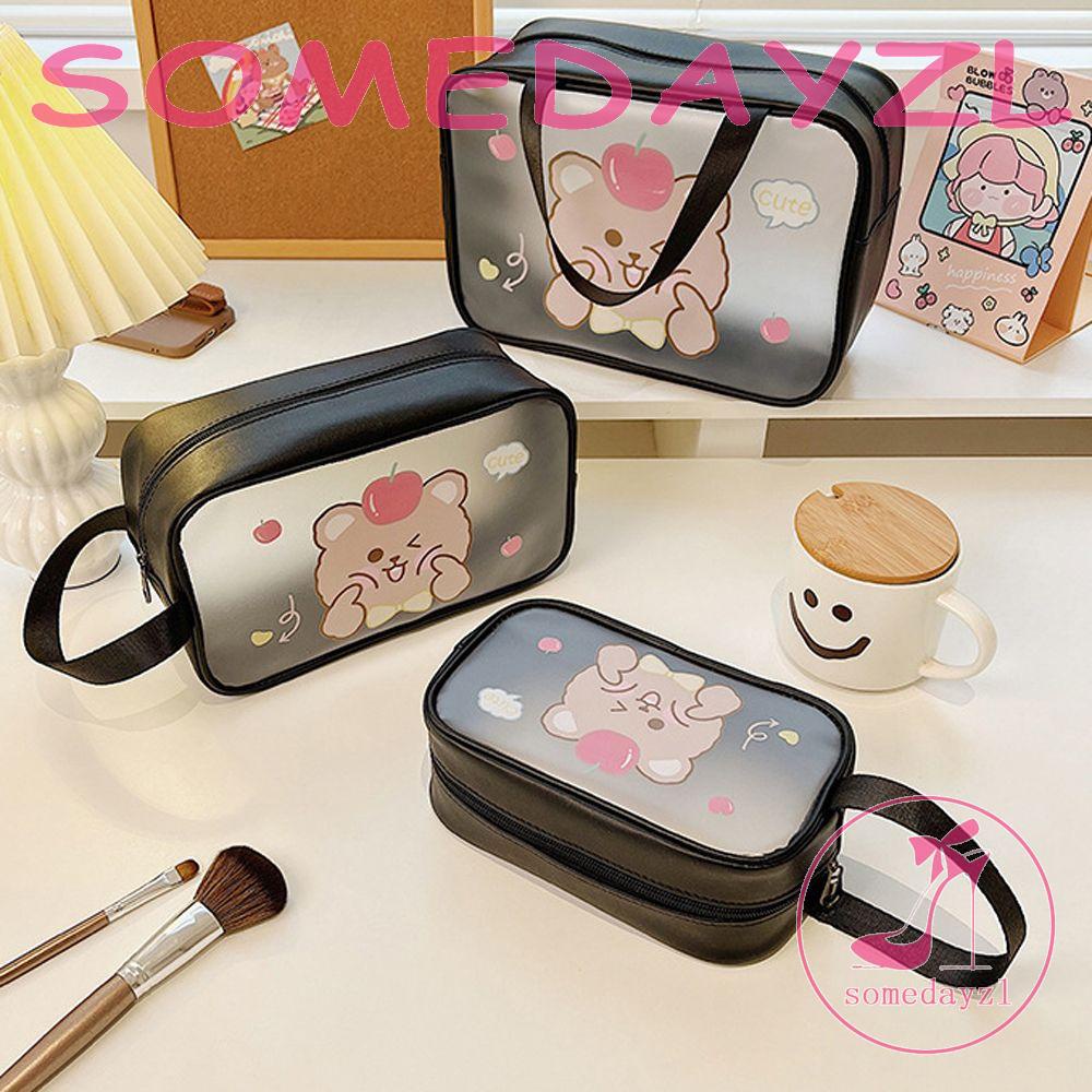 Túi Đựng Mỹ Phẩm Bằng PVC Chống Thấm Nước Họa Tiết Thỏ Hoạt Hình Dễ Thương