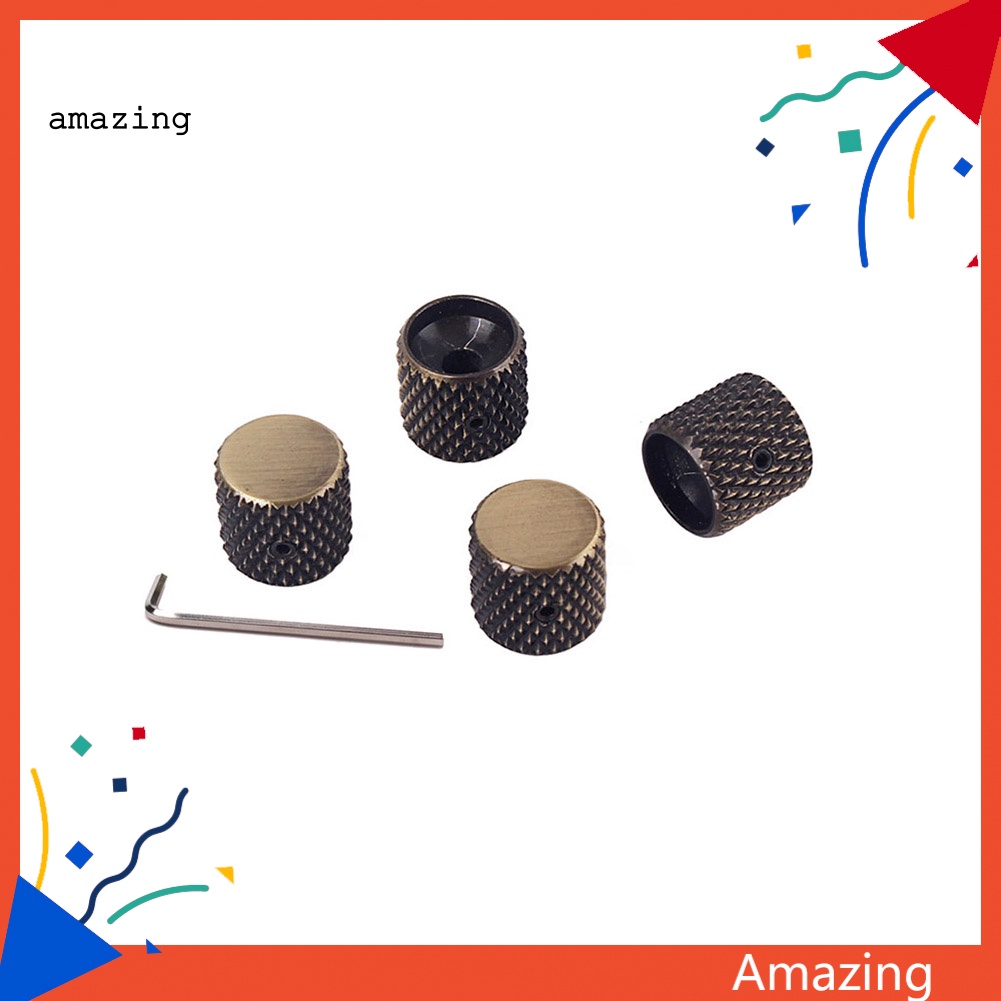 Set 4 Vỏ Bọc Núm Điều Khiển Bằng Kim Loại GD139D Cho Đàn Guitar Điện