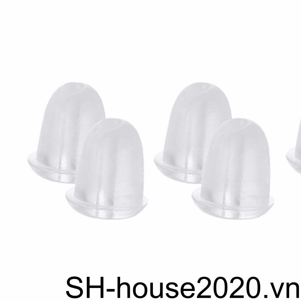 Bộ 100 Nút Chặn Bông Tai Mềm Trong Suốt An Toàn