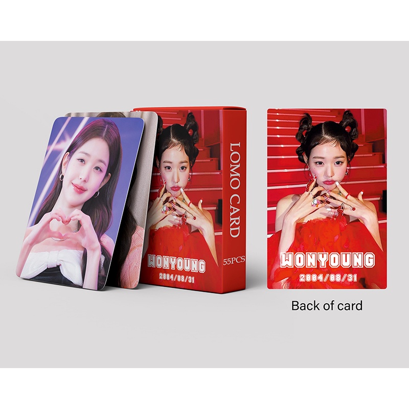 IVE WONYOUNG LOMO Card Set 55 Tấm Thẻ Ảnh Hình Nhóm Nhạc