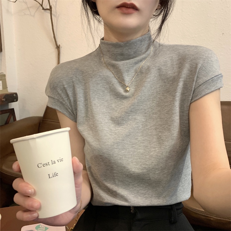 Áo Thun Nữ Ngắn Tay Cổ Bẻ Thời Trang Hàn Quốc