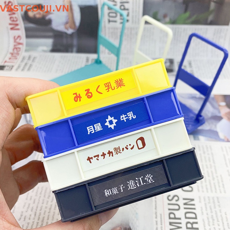 Mô Hình Xe Đẩy Mua Sắm Tỉ Lệ 1 / 12 Trang Trí Nhà Búp Bê