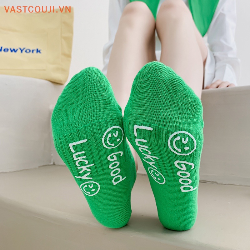 Vớ Cotton Mỏng Thoáng Khí In Chữ VASTJI Thời Trang Xuân Hè Cho Nữ