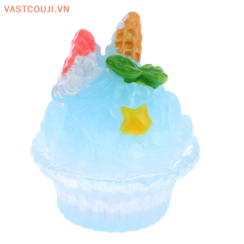 Bộ 5 Mô Hình Tô Và Que Kem Bằng Resin Resin Dùng Trang Trí Sổ Tay / Điện Thoại DIY