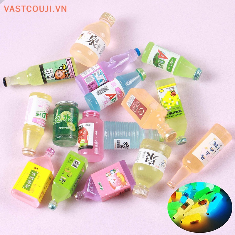 Bộ 3 Mô Hình Đồ Chơi Bình Rượu Mini Bằng Nhựa Resin Phát Sáng Trong Đêm Trang Trí Điện Thoại