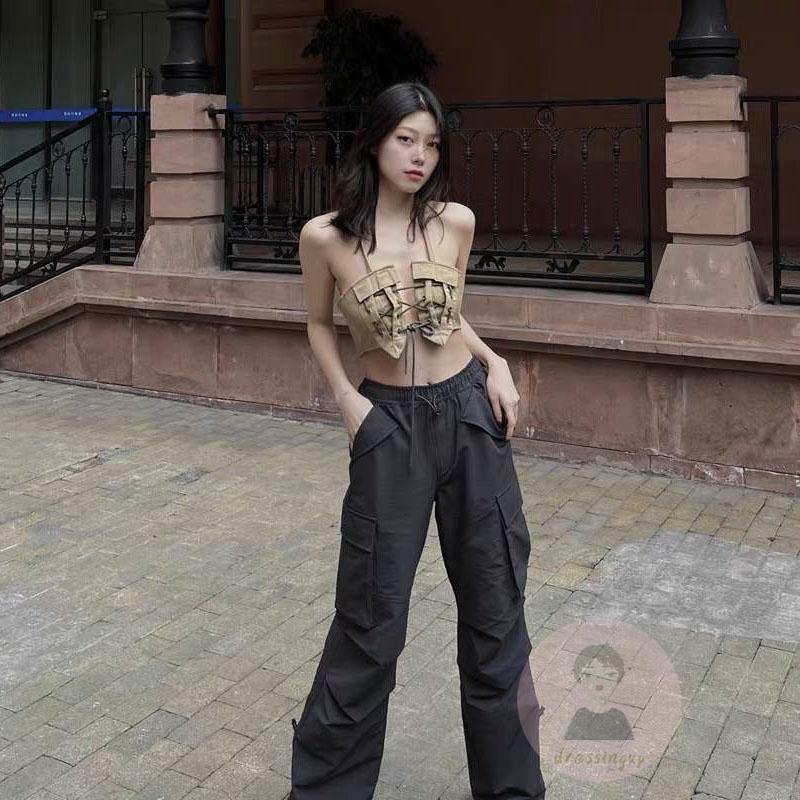 Áo Hai Dây Hở Lưng Cột Dây Phong Cách Cổ Điển Quyến Rũ Dành Cho Nữ