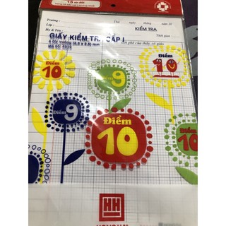 Túi giấy kiểm tra điểm 10 hồng hà 15 tờ đôi