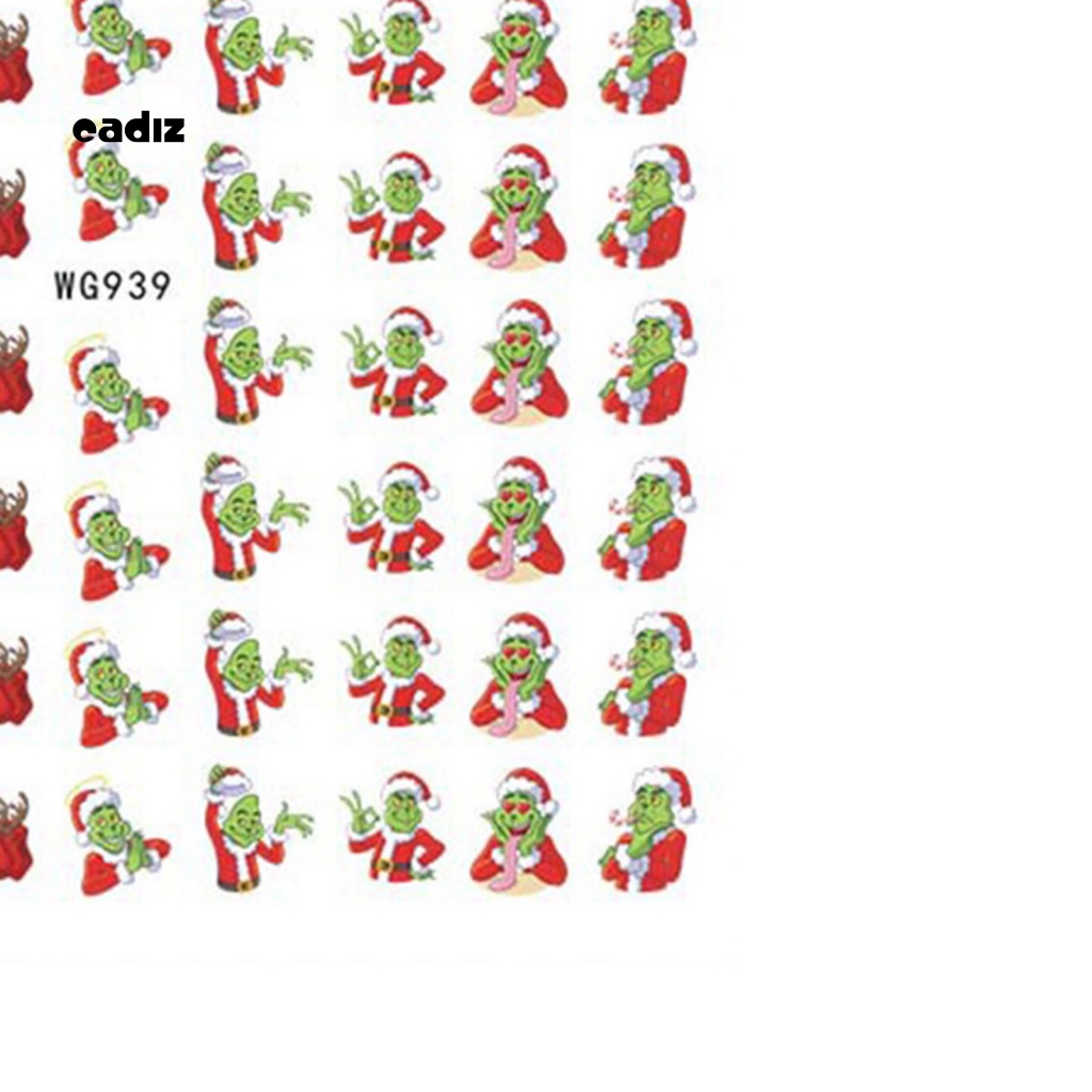 Miếng Dán Trang Trí Móng Tay Chủ Đề Giáng Sinh Dễ Dàng Bắt Mắt