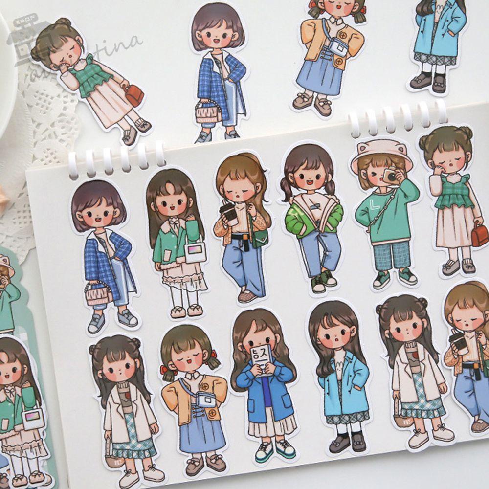 Augustina Nhãn Dán Trang Trí Nhật Ký / Điện Thoại DIY Hình Bé Trai / Bé Gái