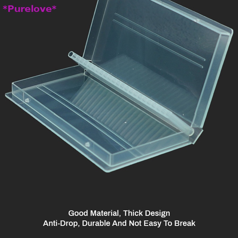 Hộp Nhựa Trong Suốt 24 Ngăn Đựng Đầu Mài Móng Tay Tiện Dụng Mới