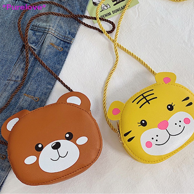 Túi Đeo Chéo Hình Tròn Có Khóa Kéo Họa Tiết Hoạt Hình Thời Trang Cho Nữ Mới