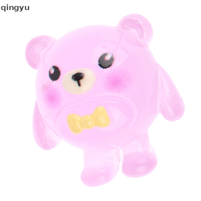 Qingyu Bộ 10 Tượng Gấu Dạ Quang Thu Nhỏ Bằng Nhựa Resin Trang Trí Tiểu Cảnh