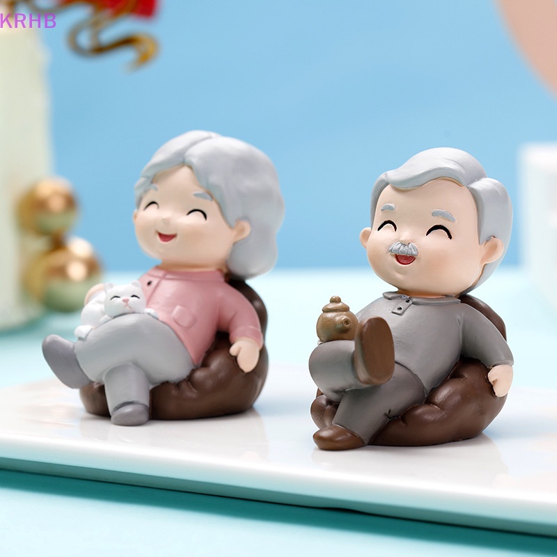 Đồ trang trí Ông Già Bằng Nhựa Resin Cho Trang Trí Bánh Kem Mới