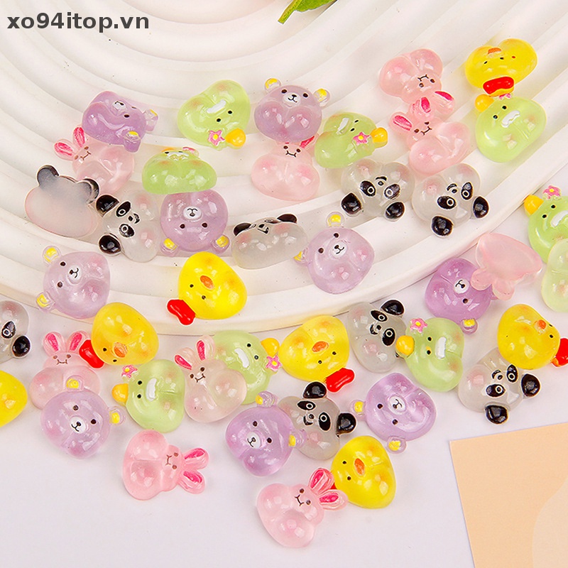 Set 10 Tượng Gà Vịt / Gấu Phát Quang Trang Trí