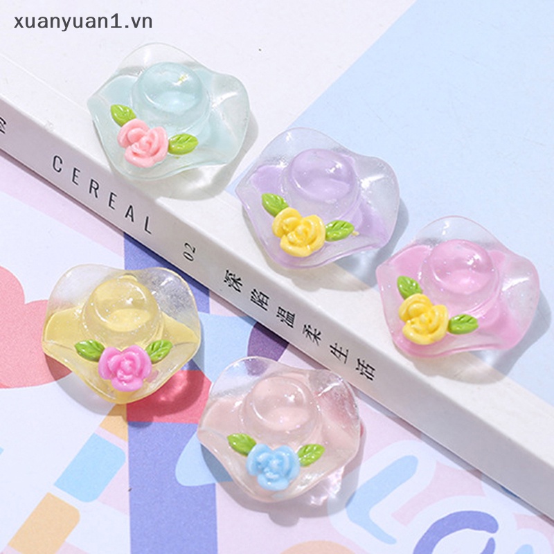 Set 10 Đồ trang trí Hoa Bằng Nhựa Phát Quang Dùng Để Trang Trí Sân Vườn Độc Đáo