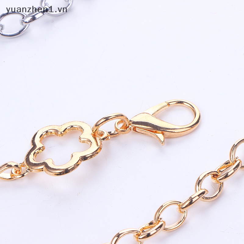 Dây Xích Đeo Thắt Lưng Bằng Kim Loại Họa Tiết Hoa Rỗng Thời Trang Cho Nữ