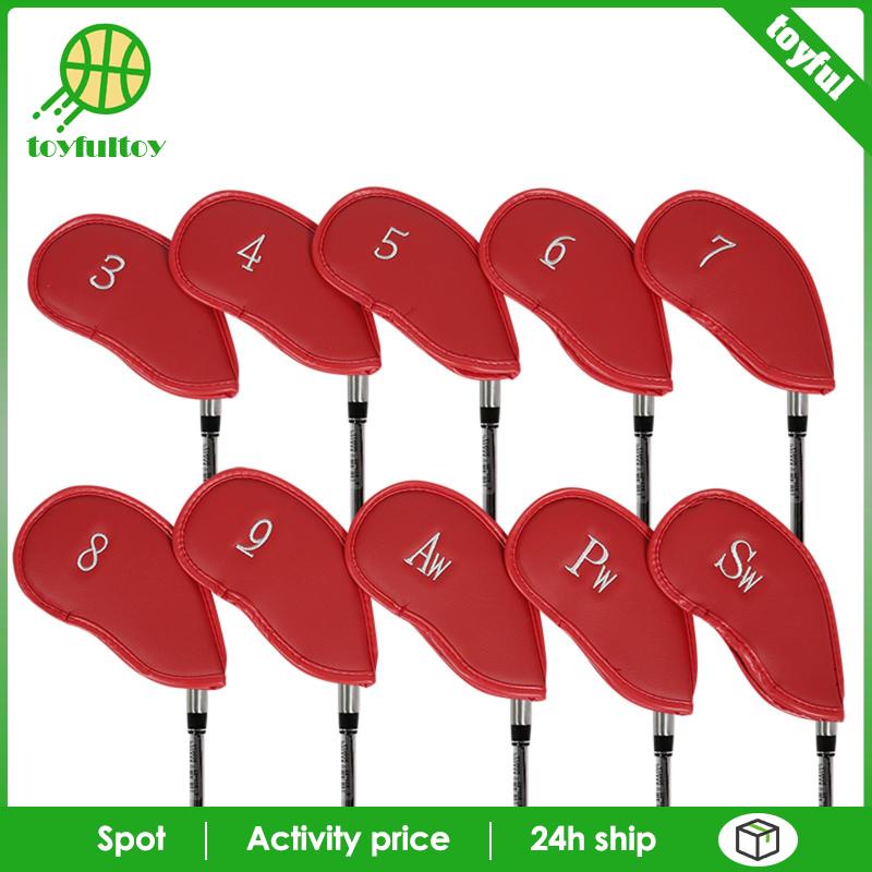 Set 10 Vỏ Bọc Đầu Gậy Đánh Golf Thêu Họa Tiết