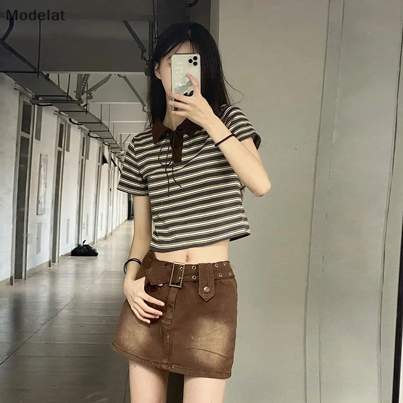 Chân Váy Jean MFC Y2K Lưng Thấp Có Túi Quyến Rũ Hợp Thời Trang