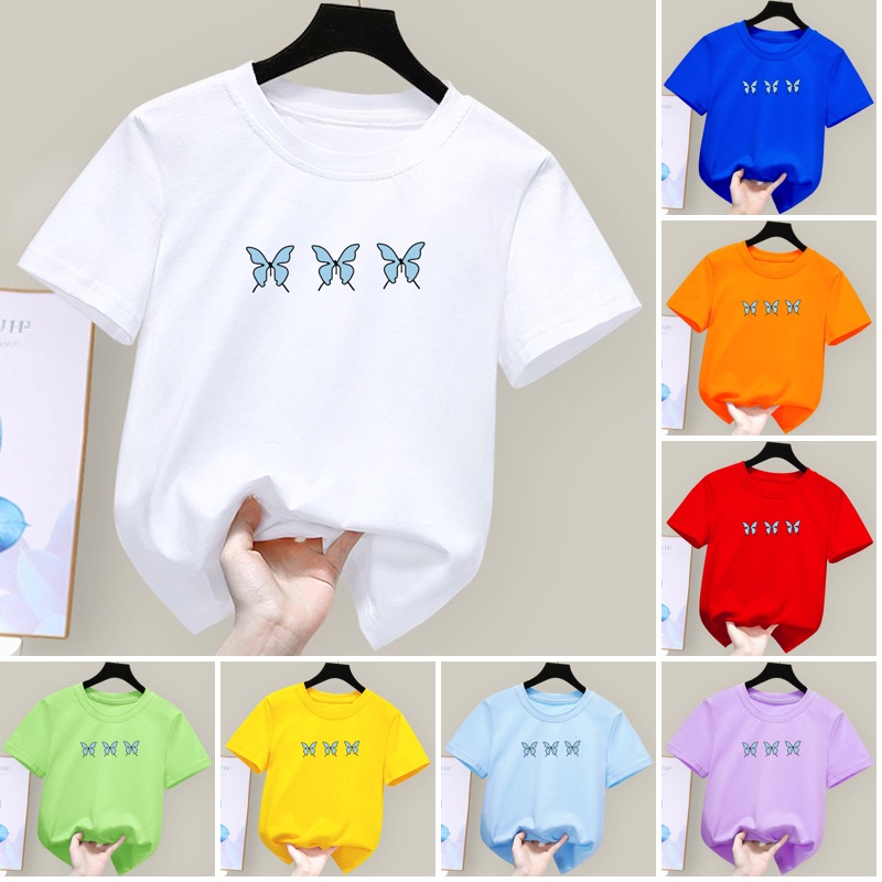 Áo Thun Unisex Tay Ngắn Siêu Nhẹ Cho Bé Trai 1-12 Tuổi