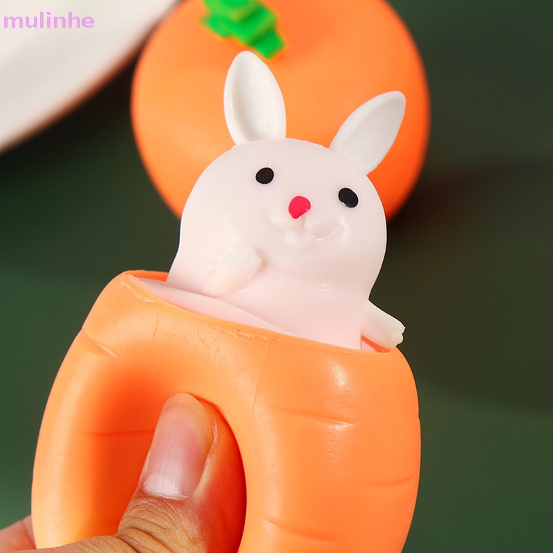 Đồ Chơi Nắn Bóp Đàn Hồi Giảm Stress Hình Thỏ Đáng Yêu
