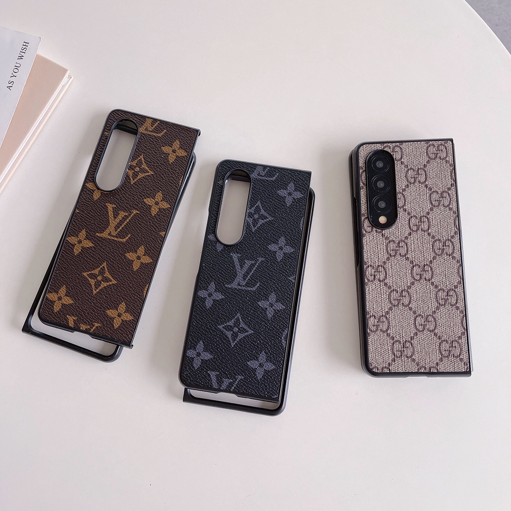 Ốp Điện Thoại Da PU Dạng Gập Phong Cách vintage Sang Trọng Cho Samsung Galaxy Z Fold 1 2 3 Z Fold 4 5G Z Fold3