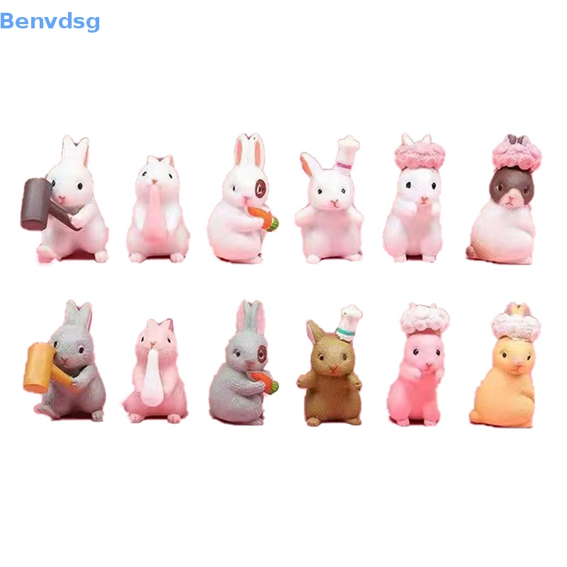 Đồ trang trí Thỏ Mini Để Bàn Trang Trí Sáng Tạo Vui Nhộn