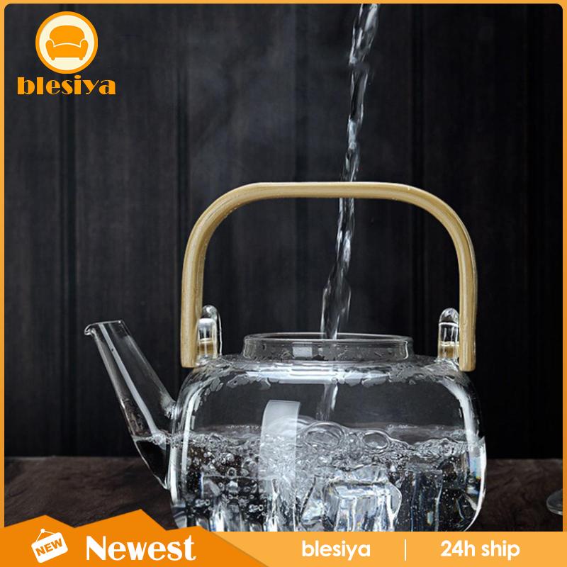 Ấm Trà Thủy Tinh Borosilicate Trong Suốt Chịu Nhiệt Cao 1000ml Kèm Đồ Lọc