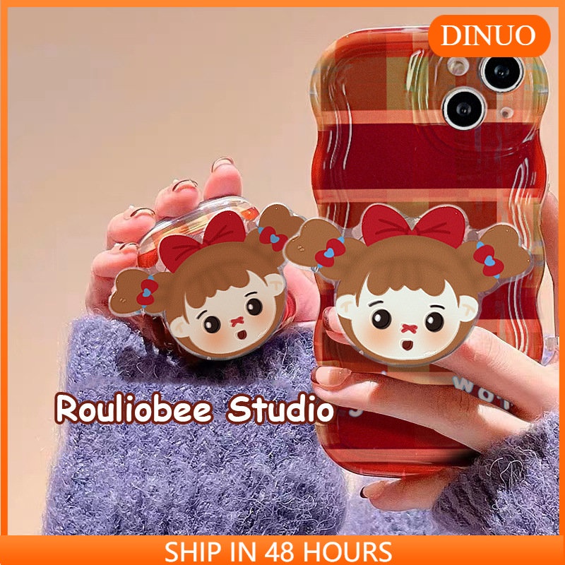 Ốp Điện Thoại Họa Tiết Kẻ Ô Nâu Đỏ Phong Cách Hàn Quốc Cho iphone14promax / 13 / 12 / 11 / XR / XS / X / XSMAX