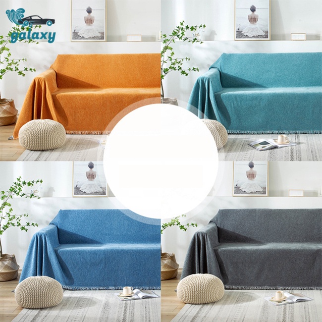 Galaxy Thảm Trải Ghế Sofa Dày Dặn Thoáng Khí Chống Trượt Màu Trơn Phong Cách Boho