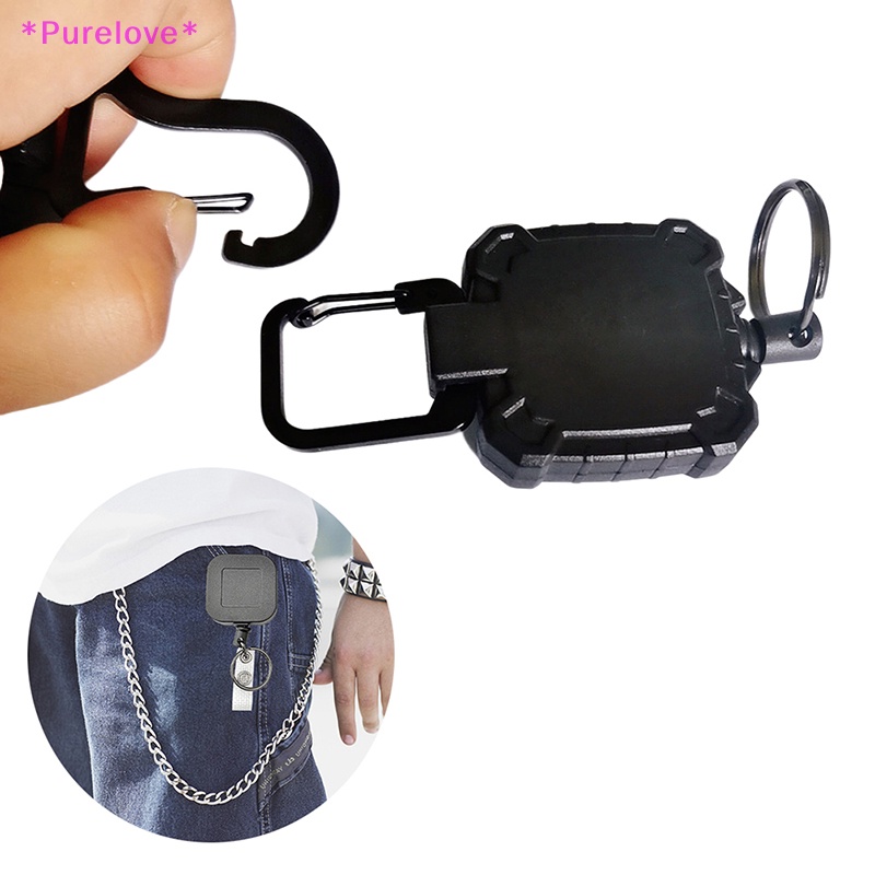 1 Móc Chìa Khóa Bằng Thép Không Gỉ Có Thể Thu Gọn Tiện Dụng Mới