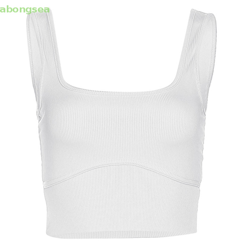 Abongsea Áo Ống Tập Yoga Thể Thao Nâng Ngực Hình Chữ U Không Đường May Có Thể Tháo Rời Cho Nữ