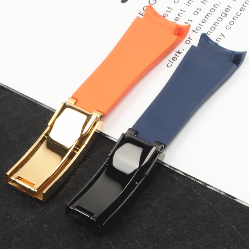 Dây Đeo Silicon Mềm 20mm Có Khóa Kim Loại Chống Thấm Nước Thông Dụng Cho rolex