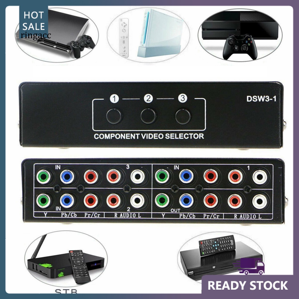 Bộ Chuyển Đổi Tín Hiệu Video RGA 5 RCA 3 Chiều Ypbpr RGB Chuyên Dụng Cho Gia Đình