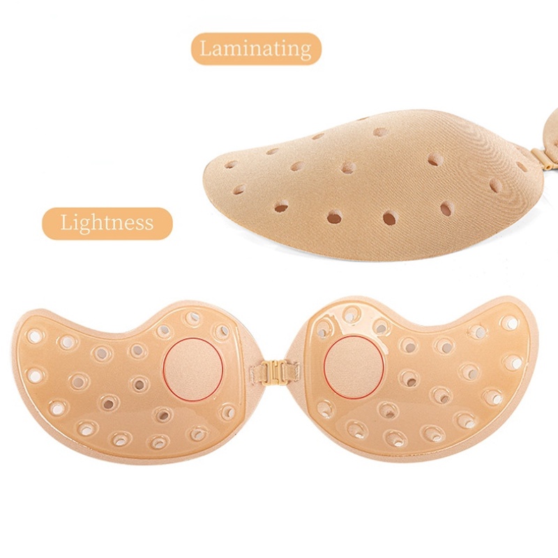 Miếng Dán Nâng Ngực Không Dây Bằng Silicon Tự Dính Thoáng Khí Cho Nữ